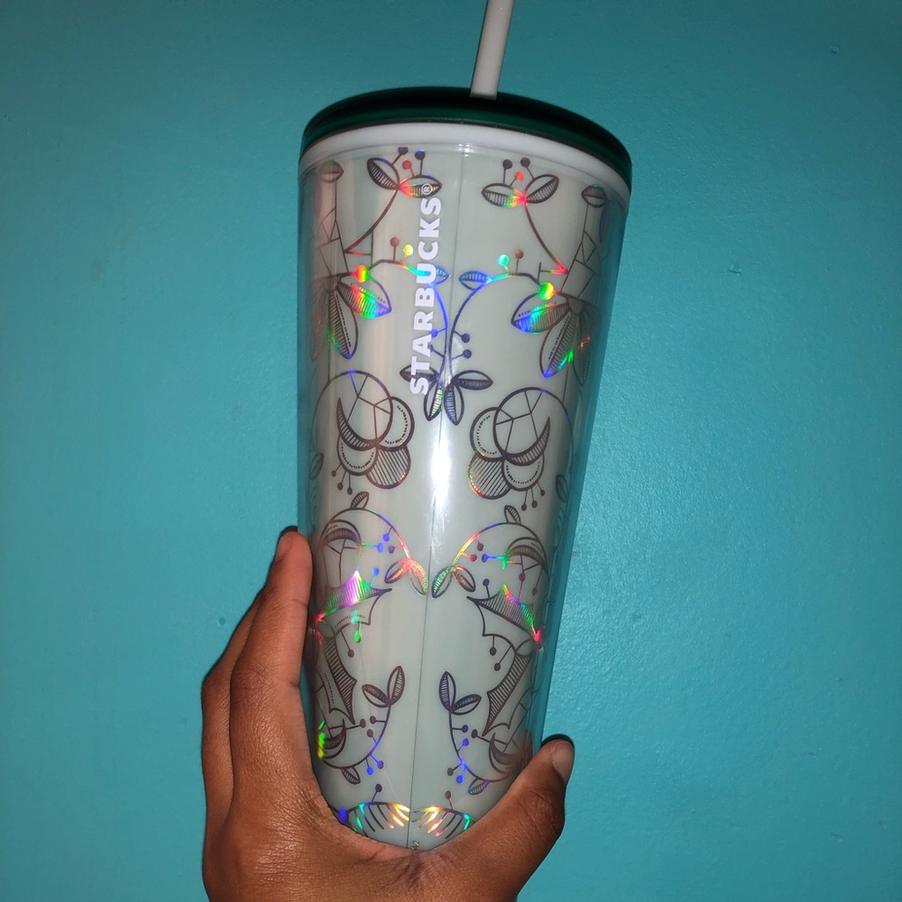 Starbucks Tumblr changing color bright teal